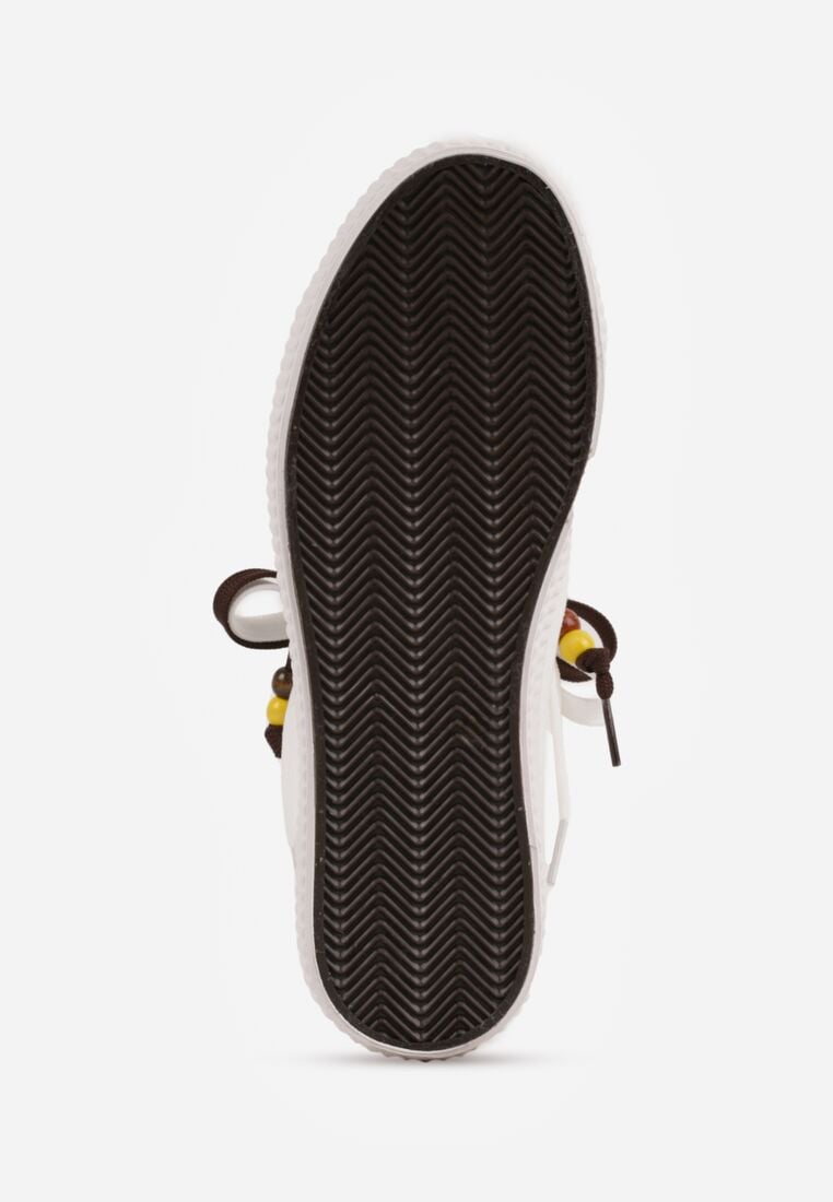 Białe Trampki Pod Kostkę na Grubej Podeszwie z Podwójnym Sznurowaniem Callixera 7