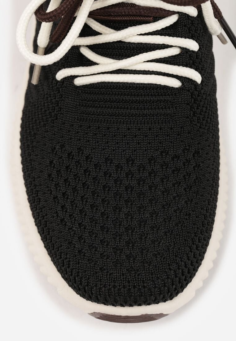 Czarne Sneakersy z Podwójnym Sznurowaniem Fontarin 8