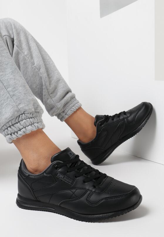 Czarne Matowe Buty Sportowe Diomeine 2