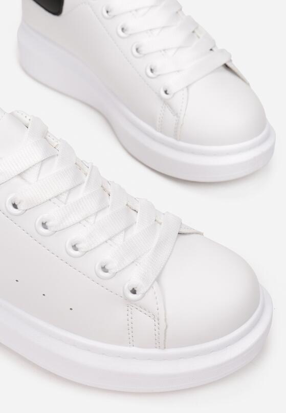 Biało-Czarne Matowe Sneakersy Leuconome 5