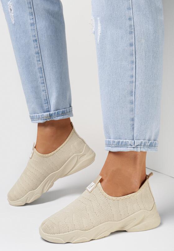 Beżowe Buty Sportowe Alemonice 2