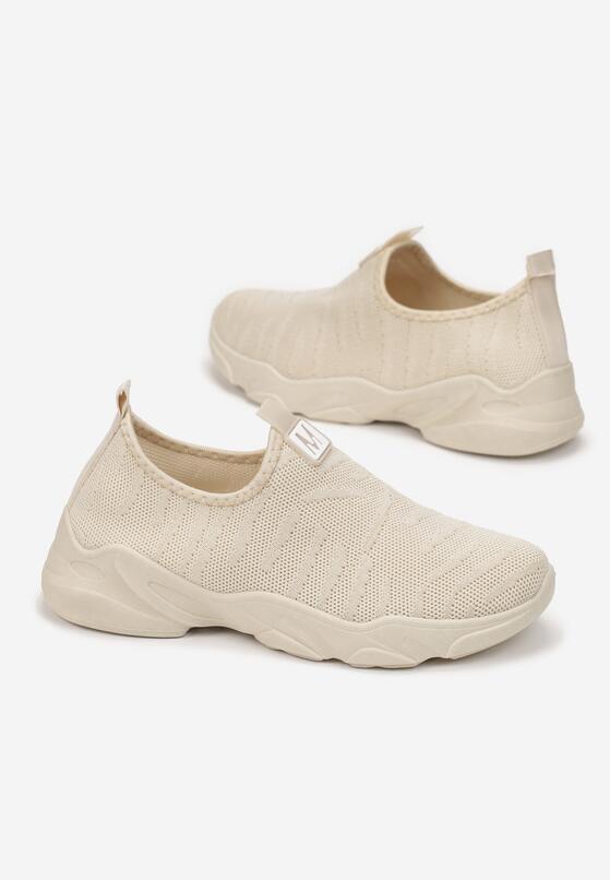 Beżowe Buty Sportowe Alemonice 4