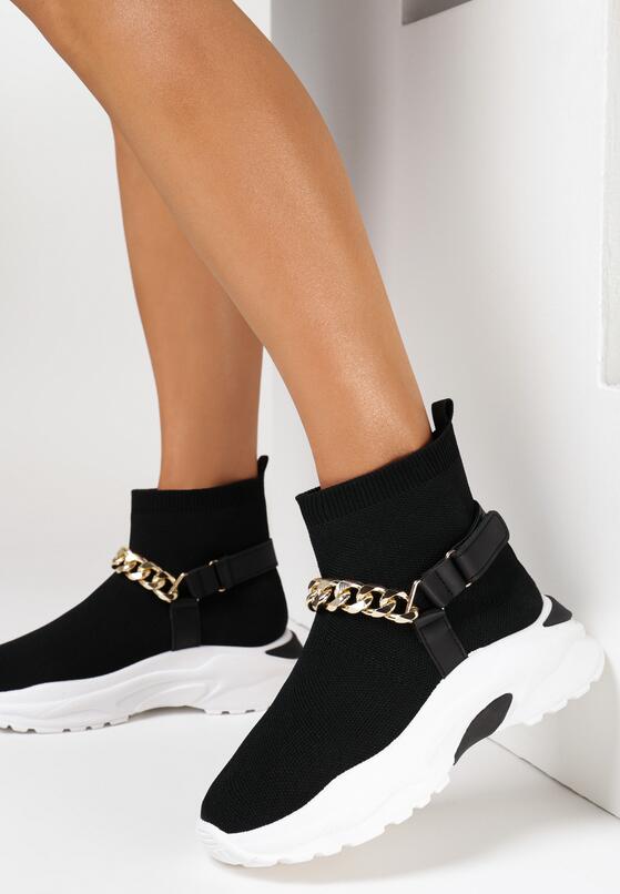 Czarne Sneakersy Chlorothoe 1
