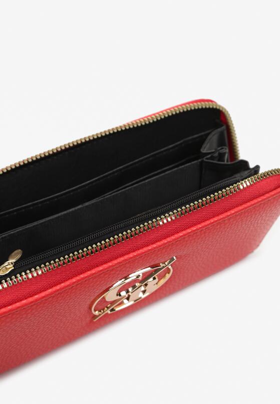 Czerwony Prostokątny Portfel z Logotypem Danara 2