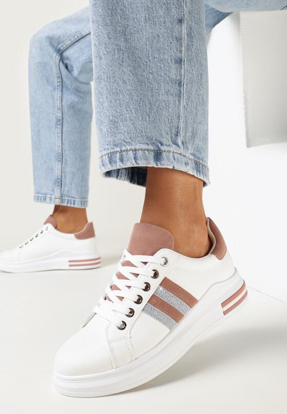 Biało-Różowe Sneakersy Ienaine 1