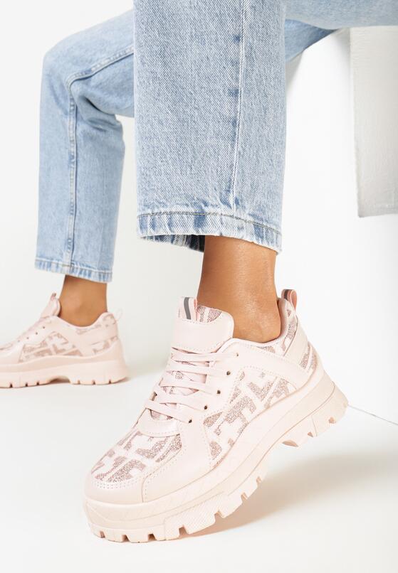 Różowe Sneakersy Melanise 1