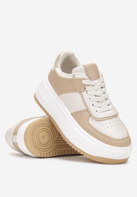 Beżowe Sneakersy Loneno 4