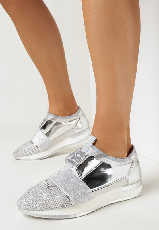 Srebrne Sneakersy 1