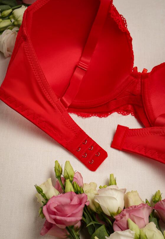 Czerwony Biustonosz Koronkowy Eirerise 2