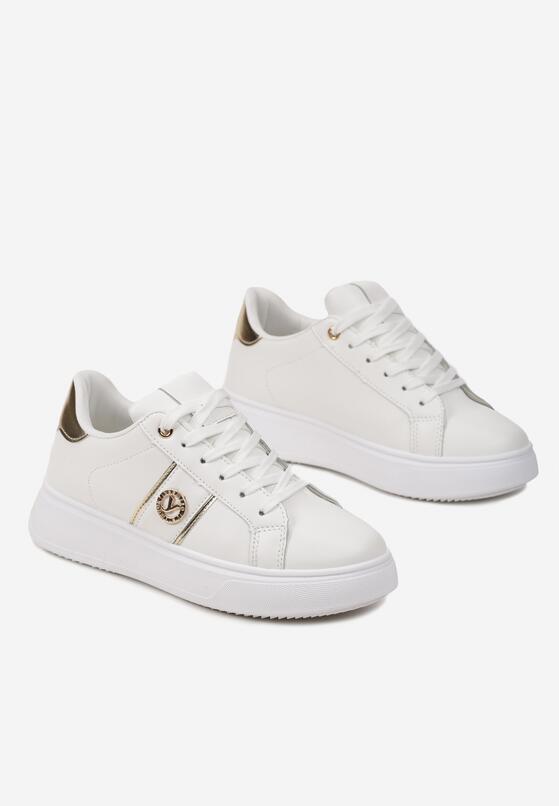 Biało-Złote Sneakersy Aselvina