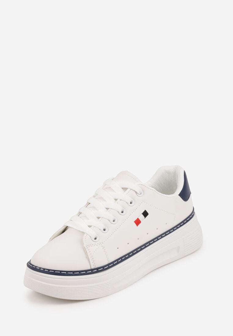 Sneakers Alb cu bleumarin 5