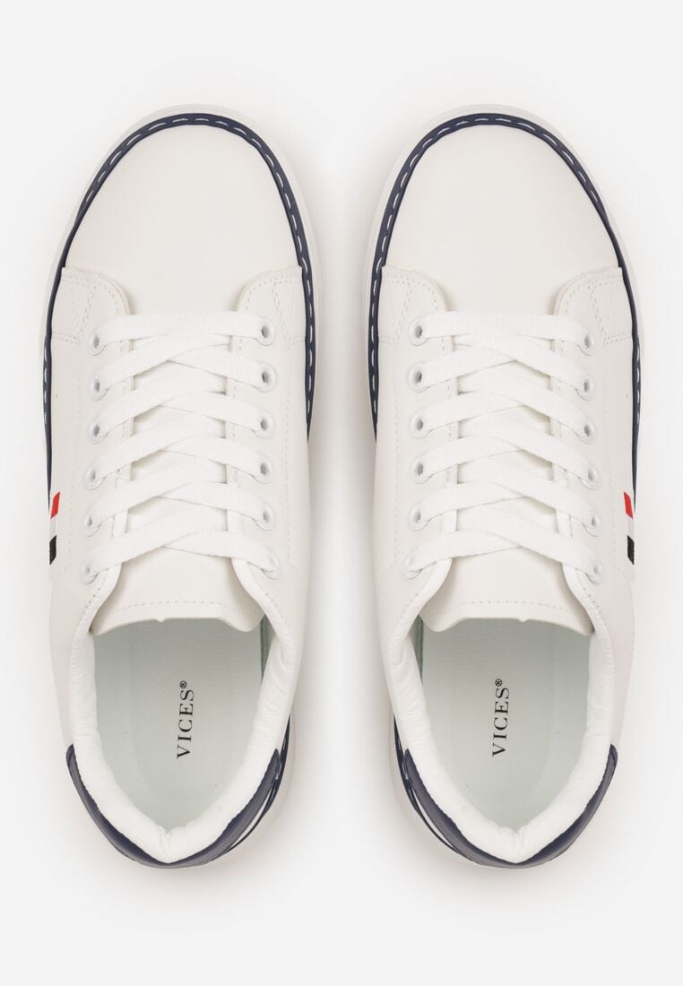 Sneakers Alb cu bleumarin 6