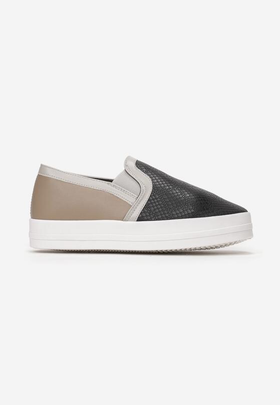 Czarne Slip On Snake 3