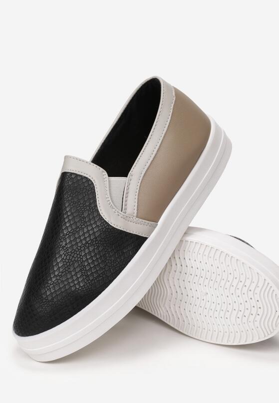 Czarne Slip On Snake 5