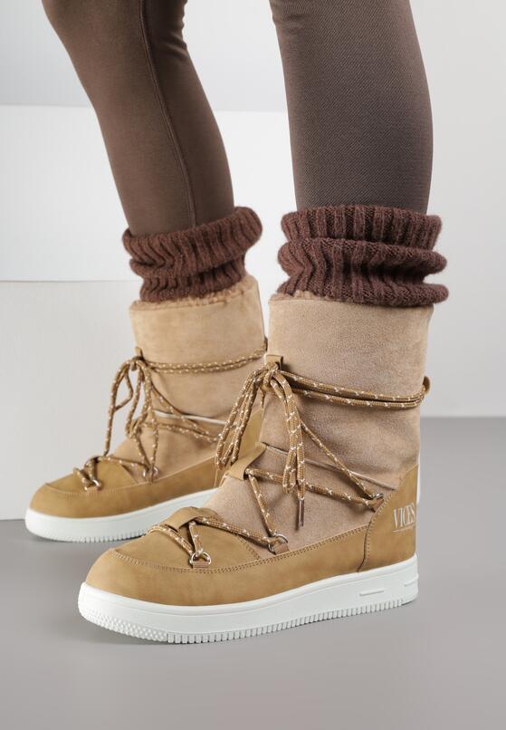 Bézs hótaposó csizma 5