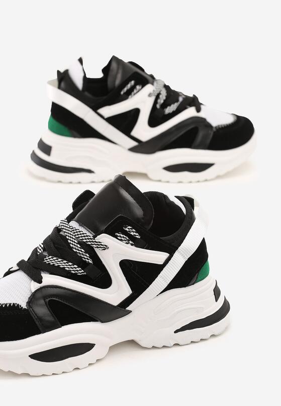 Czarno-Białe Sneakersy Endlebury 4