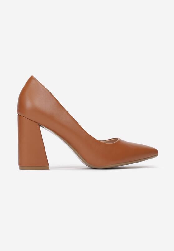 Pantofi cu toc Camel 3