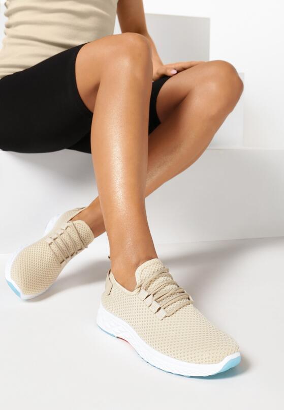 Beżowe Buty Sportowe Cheldina 1