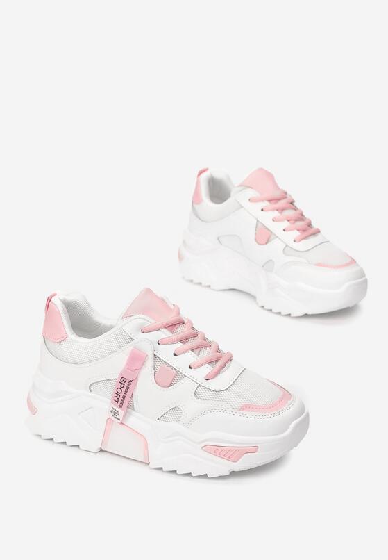 Biało-Różowe Sneakersy Radiancy 4