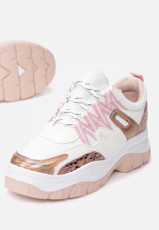 Biało-Różowe Sneakersy Foggyvine 5