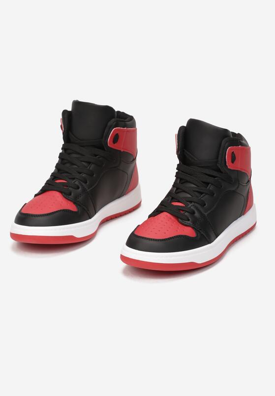 Czarno-Czerwone Sneakersy Larainy 4