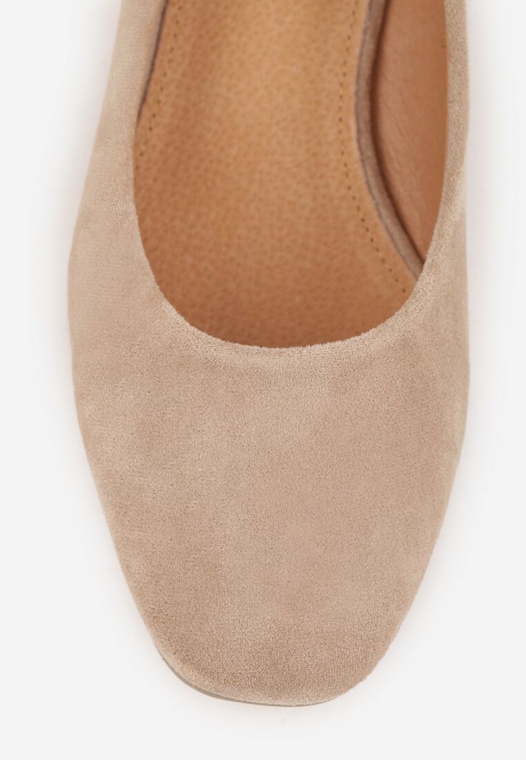 Pantofi cu toc Bej 8