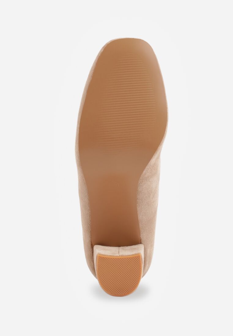 Pantofi cu toc Bej 7
