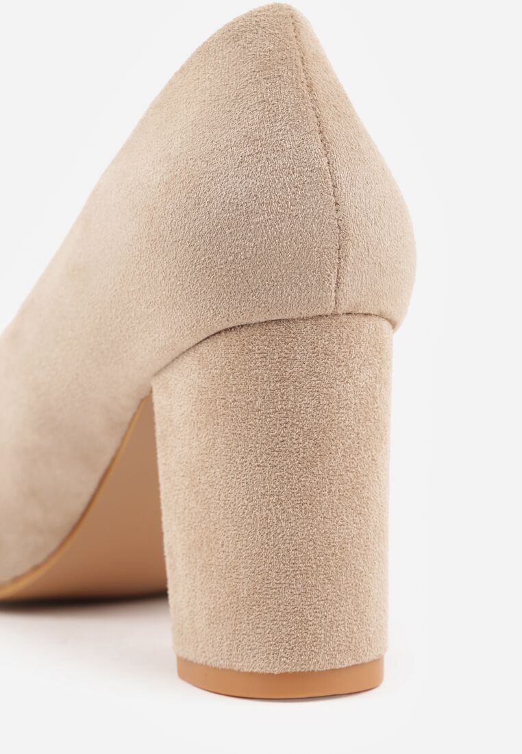 Pantofi cu toc Bej 9
