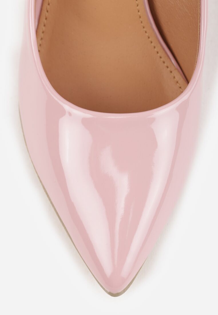 Różowe Klasyczne Lakierowane Szpilki Vices Naoise 9