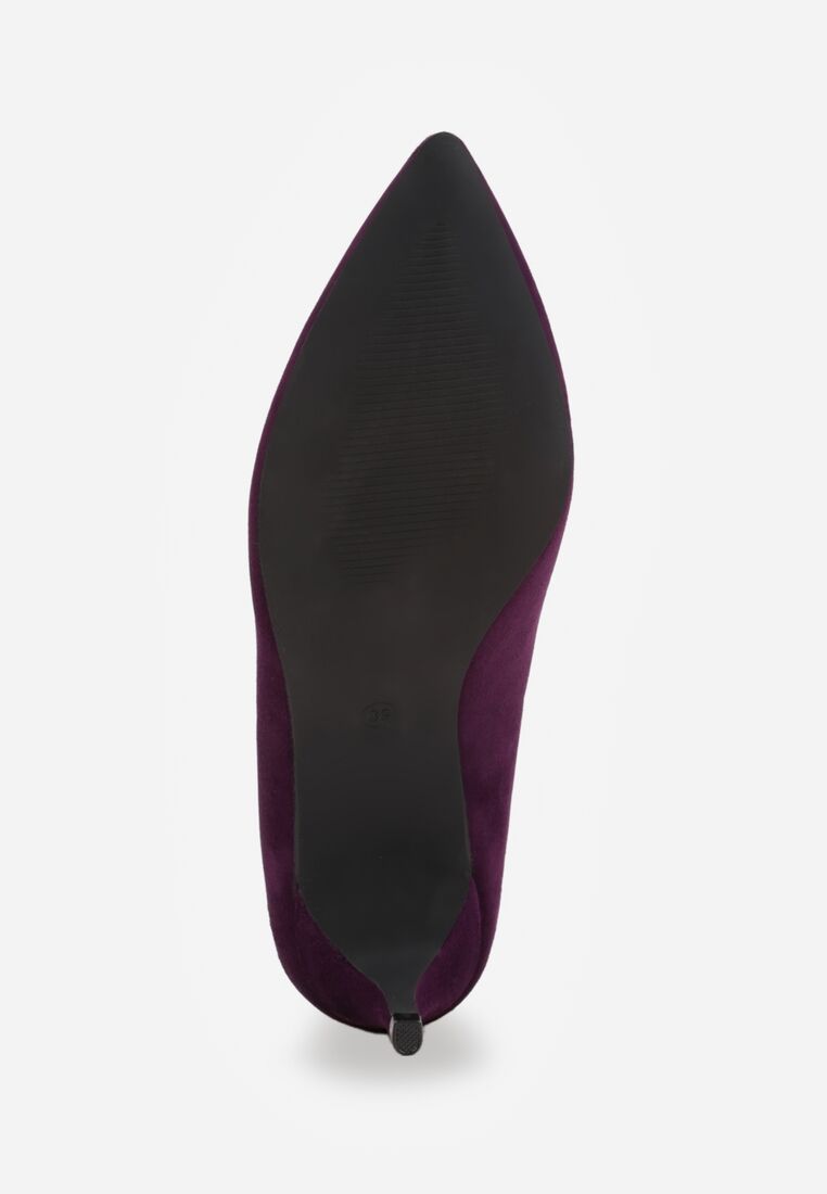 Fioletowe Klasyczne Czółenka na Szpilce Ovirissa 7