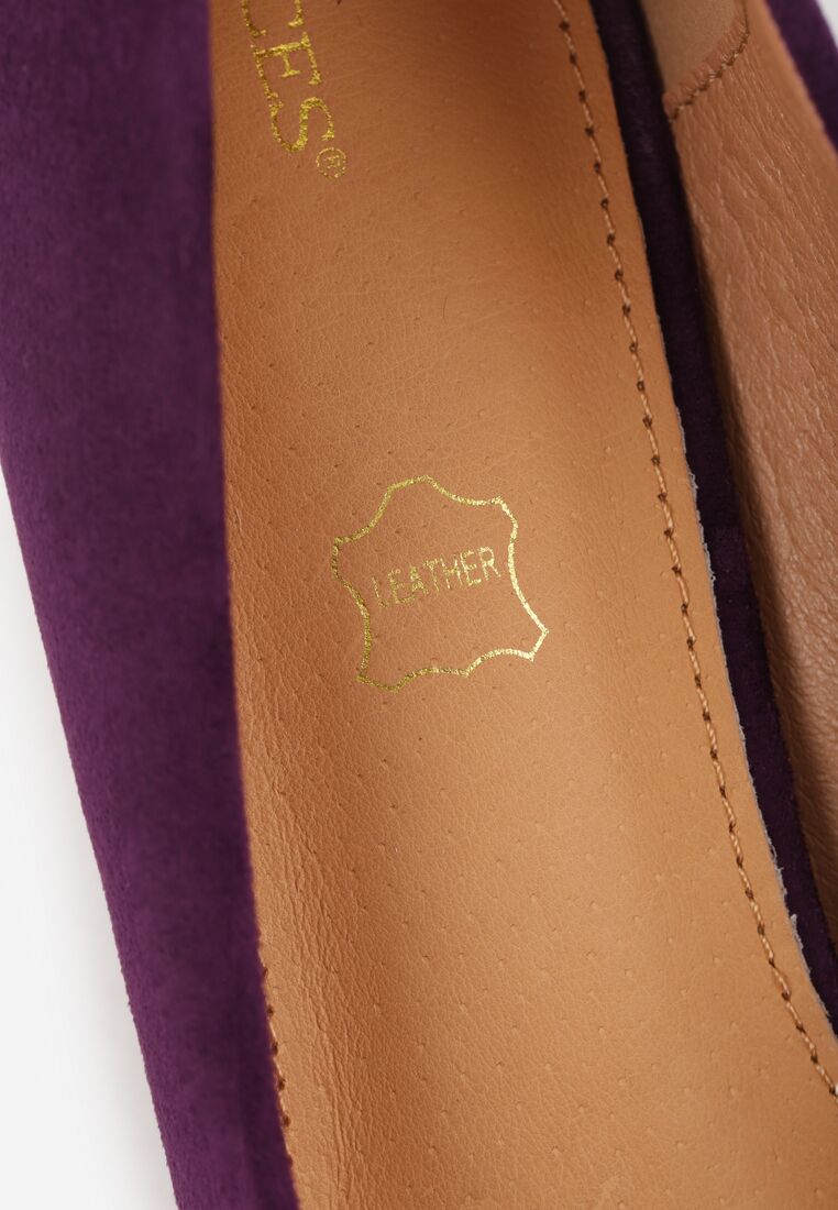 Fioletowe Klasyczne Czółenka na Szpilce Ovirissa 9