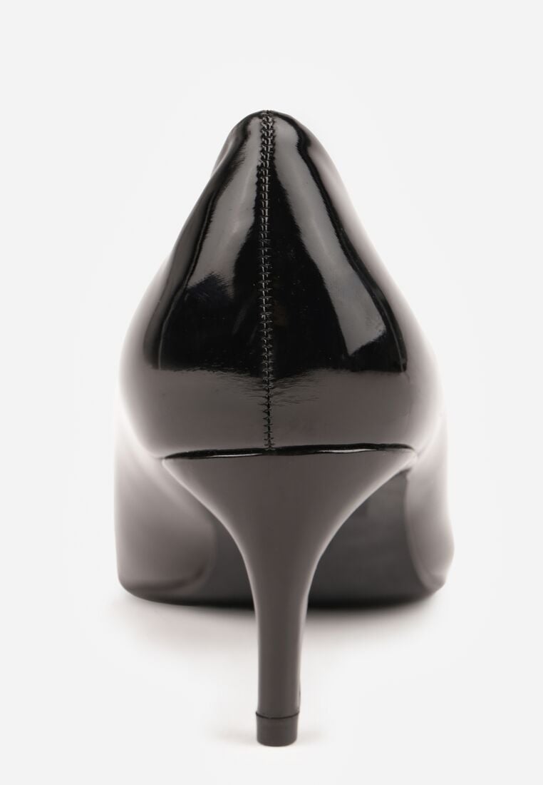 Czarne Klasyczne Czółenka na Szpilce ze Skórzaną Wkładką Valenthea 9