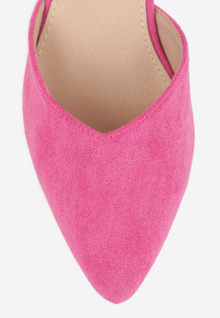 Fuksjowe Czółenka Vices na Obcasie z Wkładką ze Skóry Naturalnej z Metaliczną Aplikacją Lilindraen 8