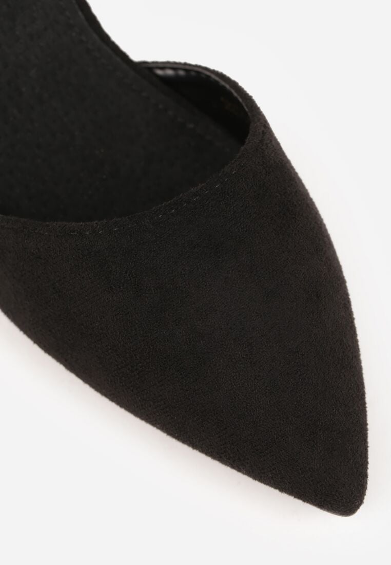 Czarne Czółenka na Obcasie Vices ze Skórzaną Wkładką i Ozdobnym Paskiem Nurisella 9