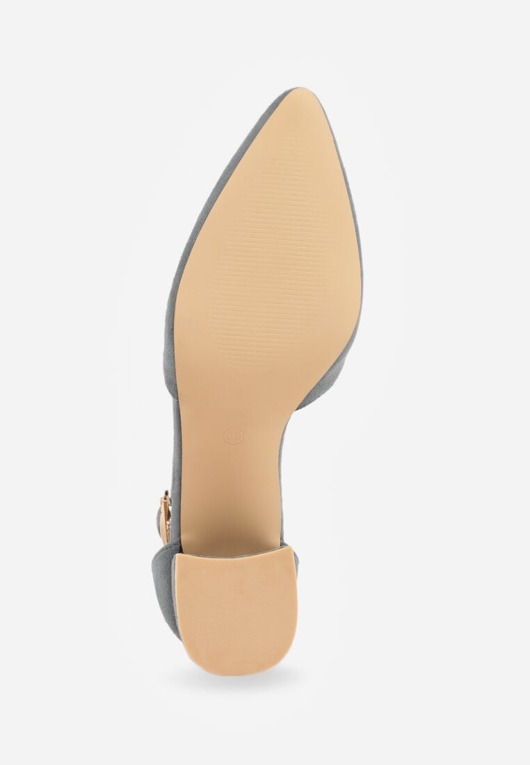 Zielone Czółenka Vices na Obcasie z Wkładką ze Skóry Naturalnej Nariri 7