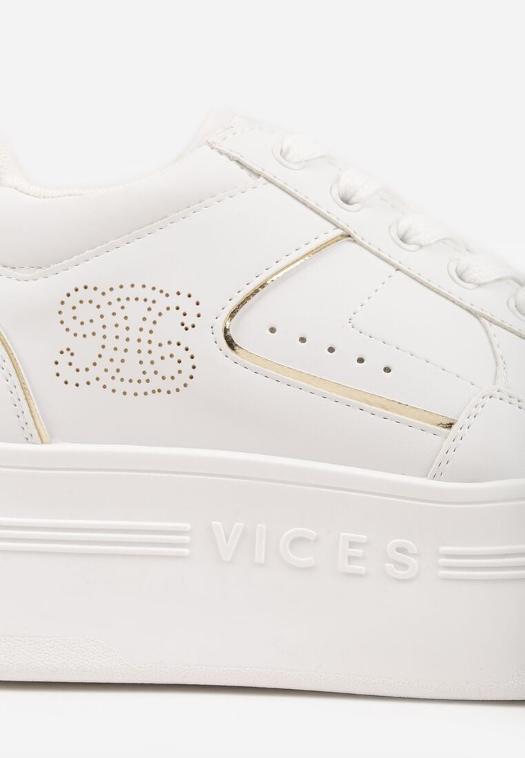 Sneakers Alb cu auriu 8
