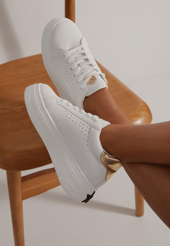 Sneakers Alb cu auriu 1