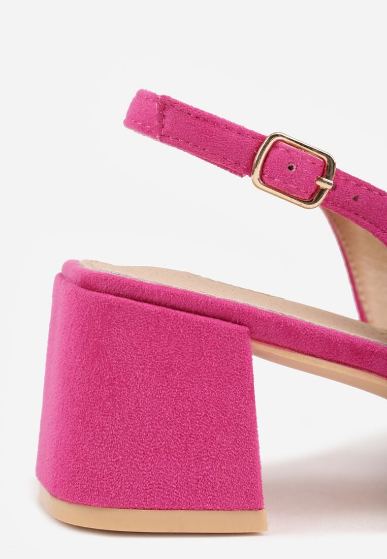 Fuksjowe Sandały Vices na Obcasie Bez Pięty ze Skórzaną Wkładką i Cyrkoniami Nimiotte 8