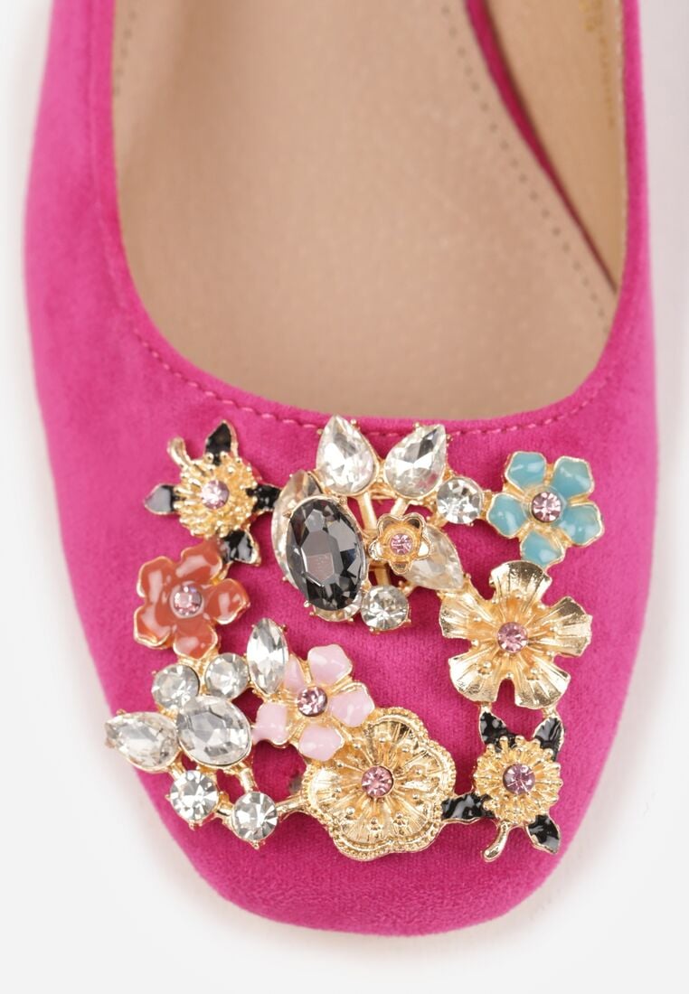 Fuksjowe Sandały Vices na Obcasie Bez Pięty ze Skórzaną Wkładką i Cyrkoniami Nimiotte 9