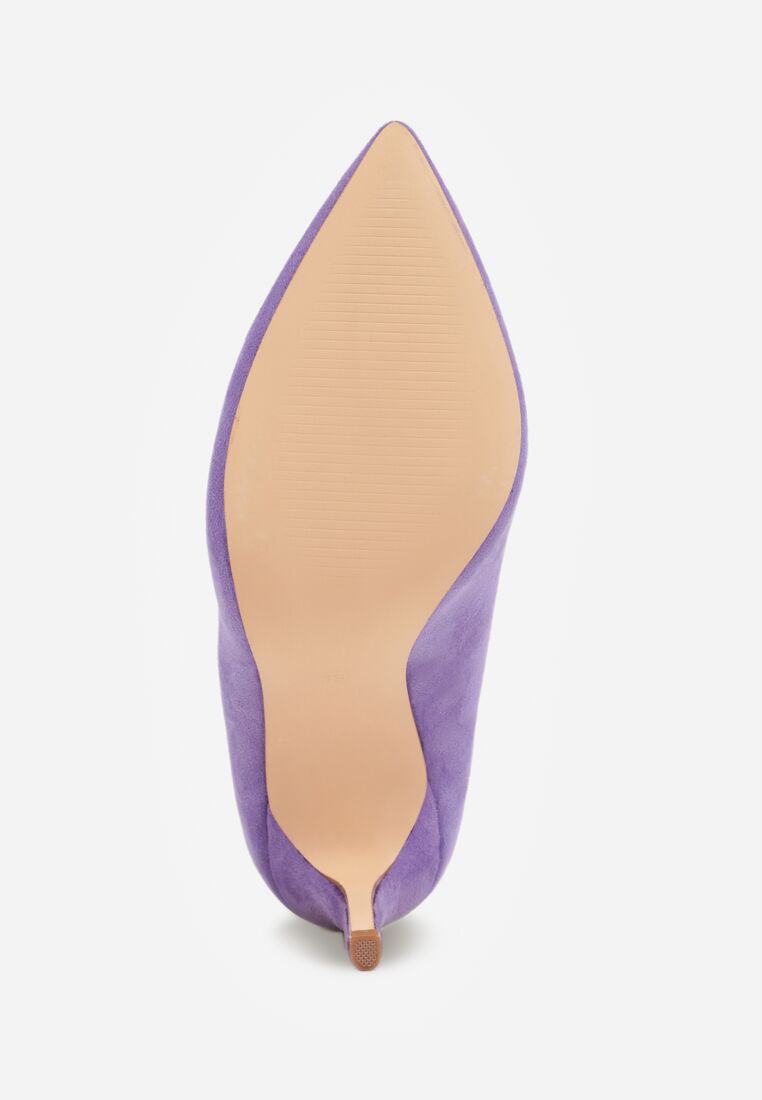 Ciemnofioletowe Klasyczne Szpilki Vices z Wkładką ze Skóry Naturalnej Ennoriel 7