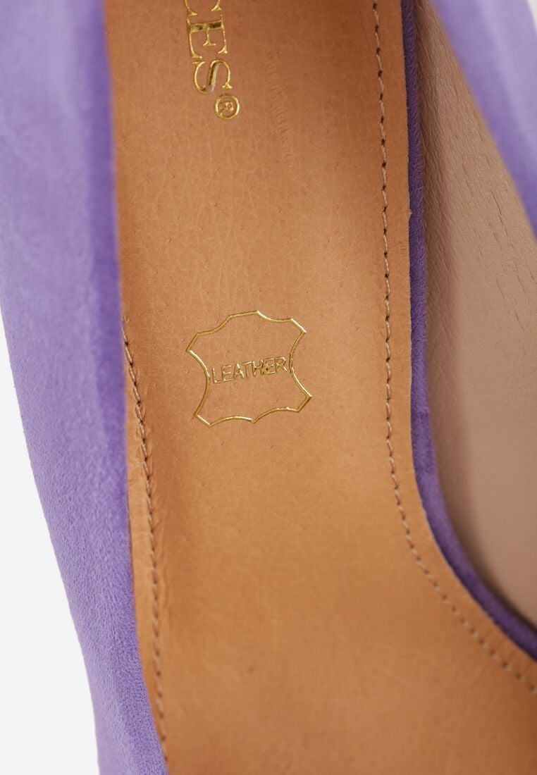 Ciemnofioletowe Klasyczne Szpilki Vices z Wkładką ze Skóry Naturalnej Ennoriel 8