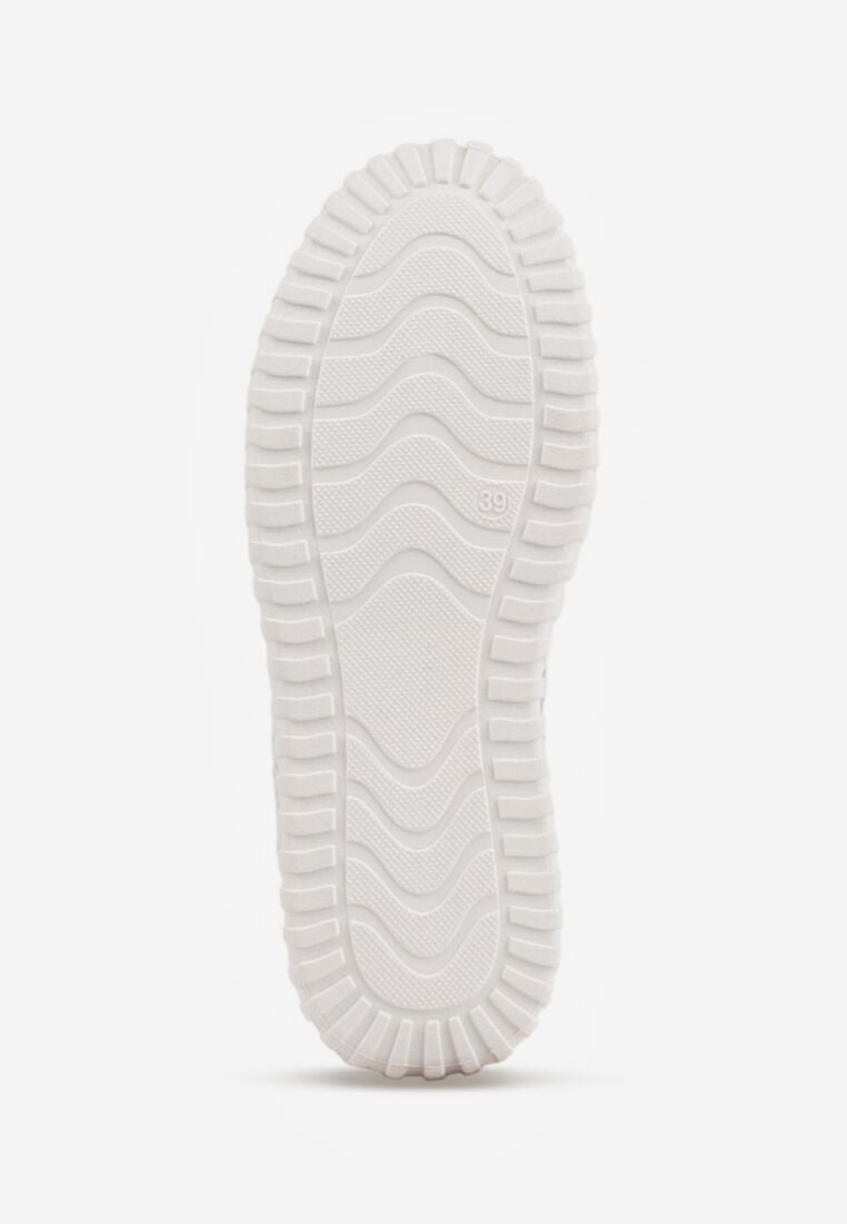 Białe Ażurowe Sneakersy Vices na Grubej Podeszwie z Tłoczeniem Luminise 7