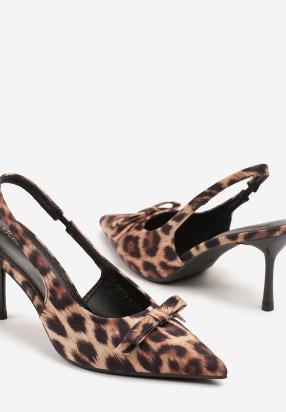 Pantofi stiletto Imprimeu leopard 6