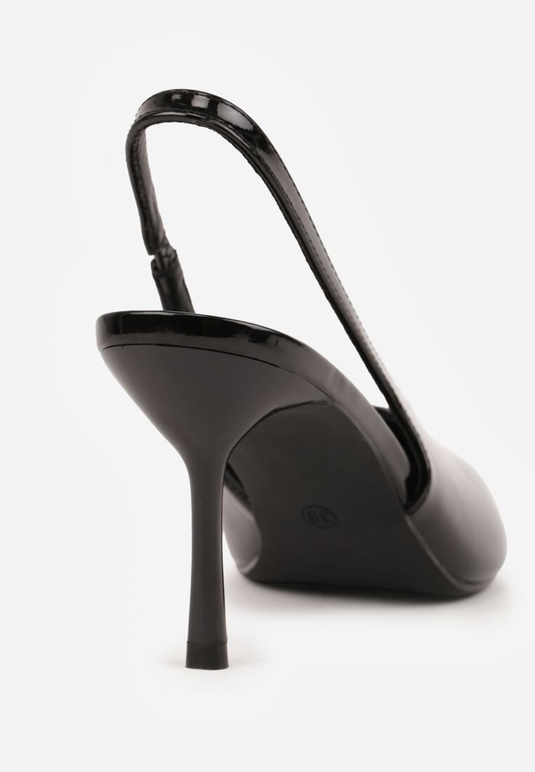 Czarne Czółenka Sandały Vices na Szpilce z Noskiem w Szpic Tillasia 9