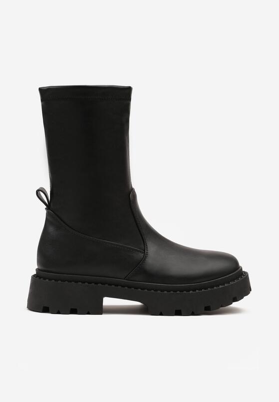 Czarne Botki Vices z Dopasowaną Cholewką w Stylu Grunge Xillie 4