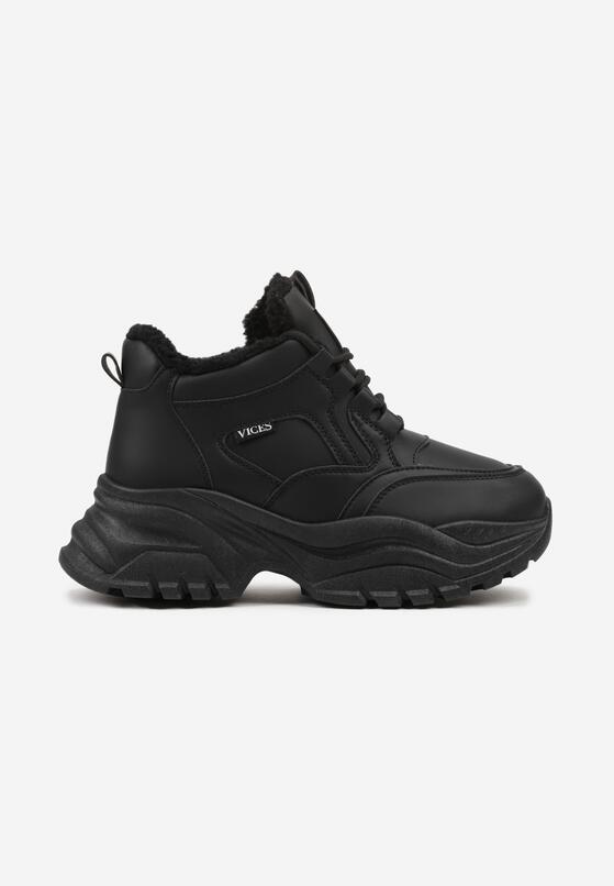 Czarne Botki w Stylu Sneakersów Chunky na Grubej Podeszwie Leandre 4
