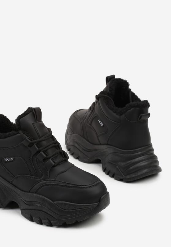 Czarne Botki w Stylu Sneakersów Chunky na Grubej Podeszwie Leandre 6