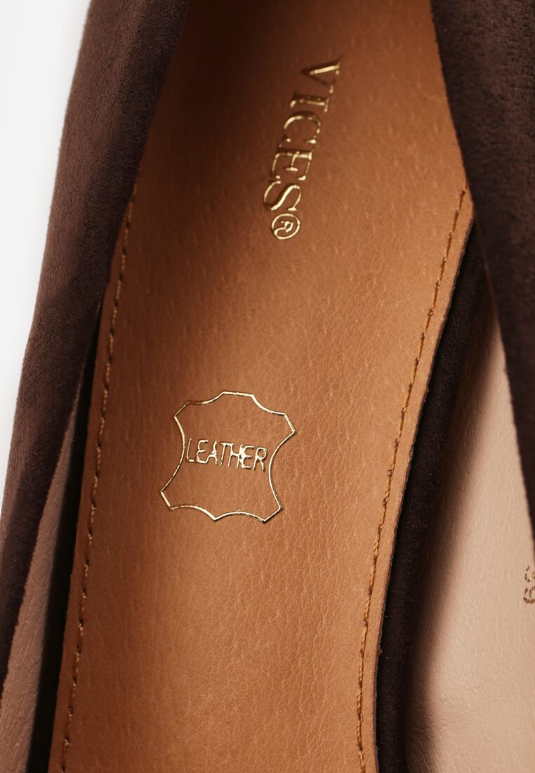 Brązowe Klasyczne Szpilki Vices z Wkładką ze Skóry Naturalnej Ennoriel 10