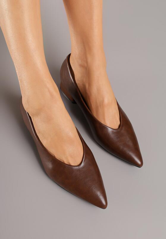 Pantofi cu toc Maro deschis 3