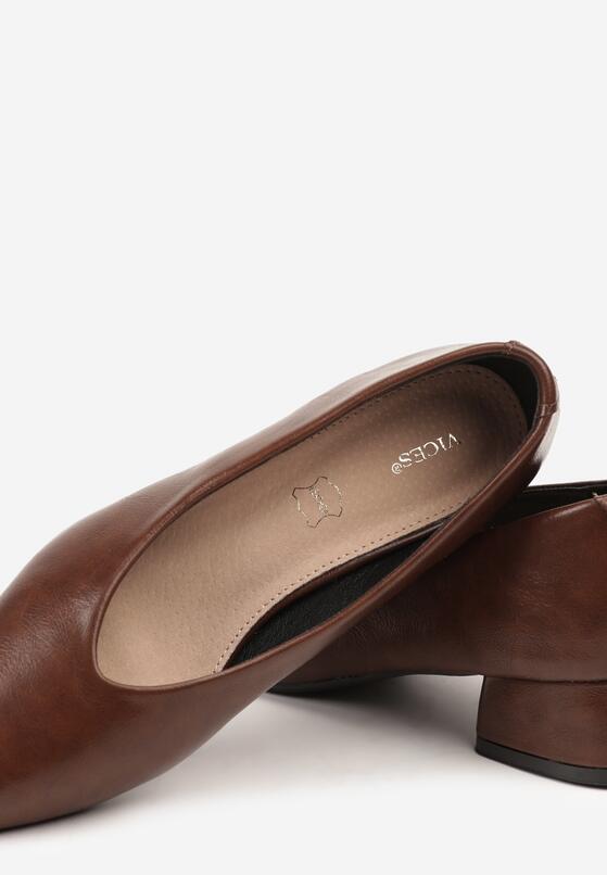 Pantofi cu toc Maro deschis 7